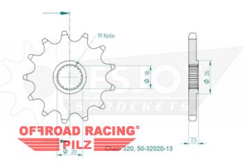 Motorritzel ( D ) Honda CR 125 -03 13Zhne