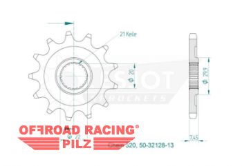 Motorritzel ( D ) Honda CR 125 04-07 CRF 250 04-17 13Zhne