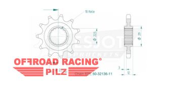 Motorritzel fr GasGas TXT 11 Zhne