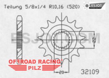 Motorritzel ( D ) fr Yamaha YZF 250 01- / YZ 125 05- 13 Zhne