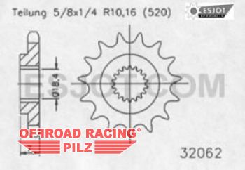 Motorritzel ( D ) fr Suzuki RM 125, RMZ 250 07-12 12 Zhne