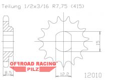 Motorritzel fr KTM SX 50 13-23, Husqvarna TC 50 18-23 11 Zhne