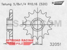 Motorritzel ( D ) fr KTM LC4, 14 Zhne