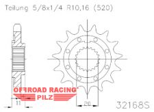 Motorritzel ( D ) fr TM 250/300 ( 2 Takt ) 13Zhne