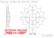 Motorritzel ( D ) fr Suzuki RMZ 250 13- 13 Zhne